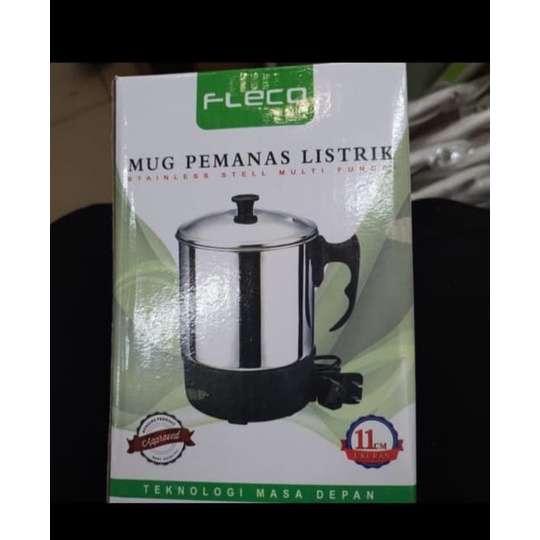 Jual Mug Listrik FLECO 13cm Pemanas Air Electric Heating Cup Teko