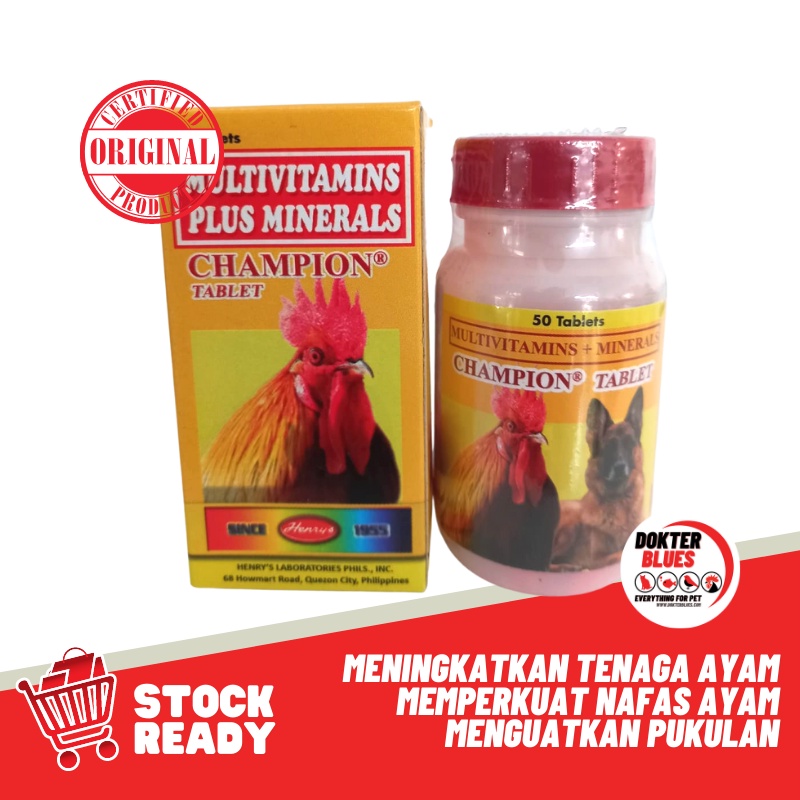 Jual New CHAMPION Multivitamin Vitamin Obat Ayam Aduan Taji Ayam 50