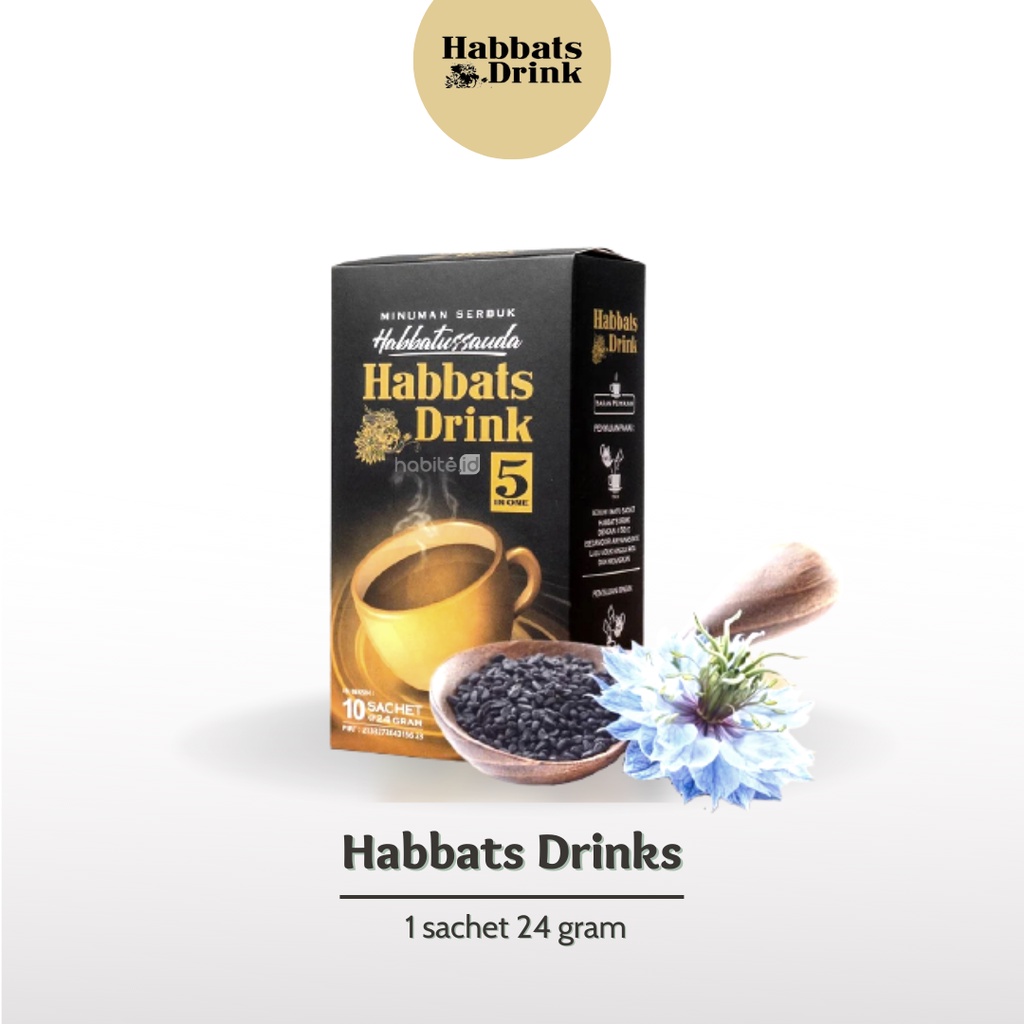 Jual Habbats Drink 5 in 1 Box 10 Sachet Minuman Serbuk Instan Herbal