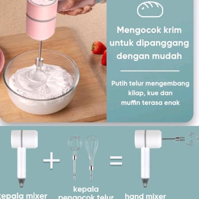 Jual Handmixer Wireless Hand Mixer Manual Portable Blender Elektrik