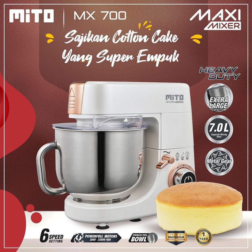 Jual Mito Mixer Maxi MX 700 MITO Mixer Stand MX700 Shopee Indonesia