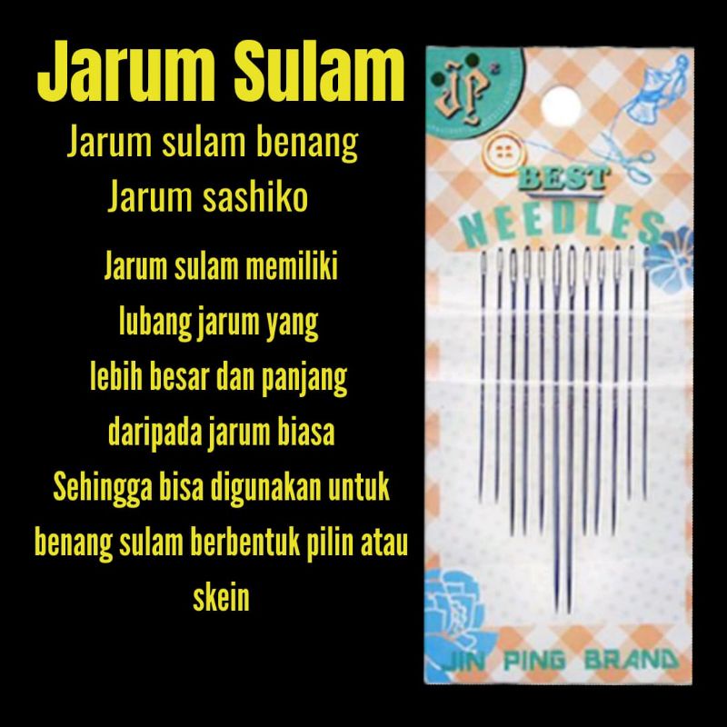 Jual JARUM SULAM BENANG, JARUM SASHIKO Shopee Indonesia(04)
