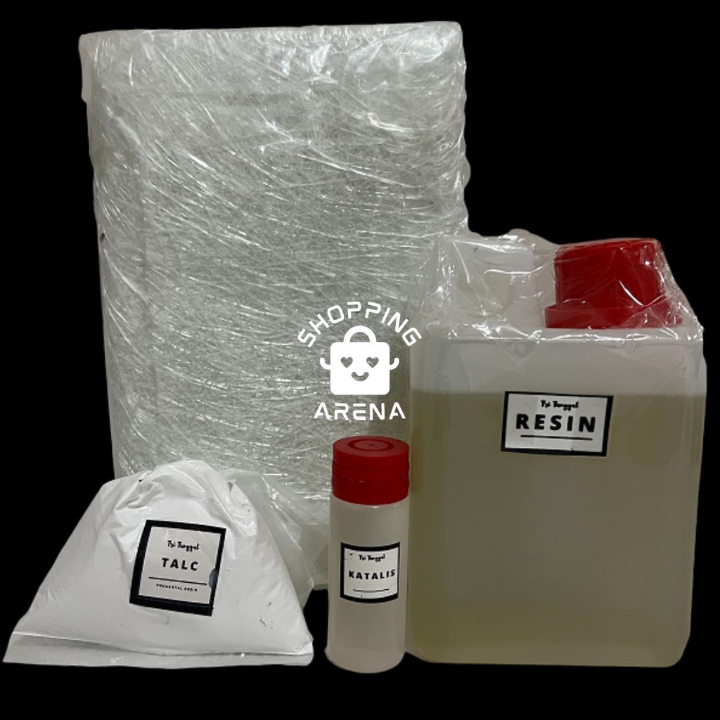 Jual PAKET RESIN 500 GRAM Recine Resine Fiberglass Mika Glass Fiber