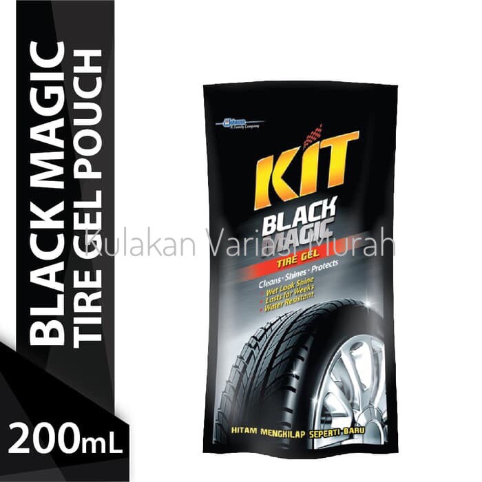 Jual Kit Black Magic Tire Gel Pouch 180 ml Pengkilap Ban Motor Mobil