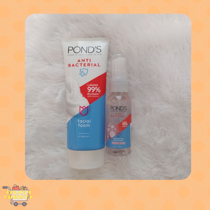 Jual Ponds Facial Foam Sabun Muka Pembersih Wajah Anti Bacterial 100gr