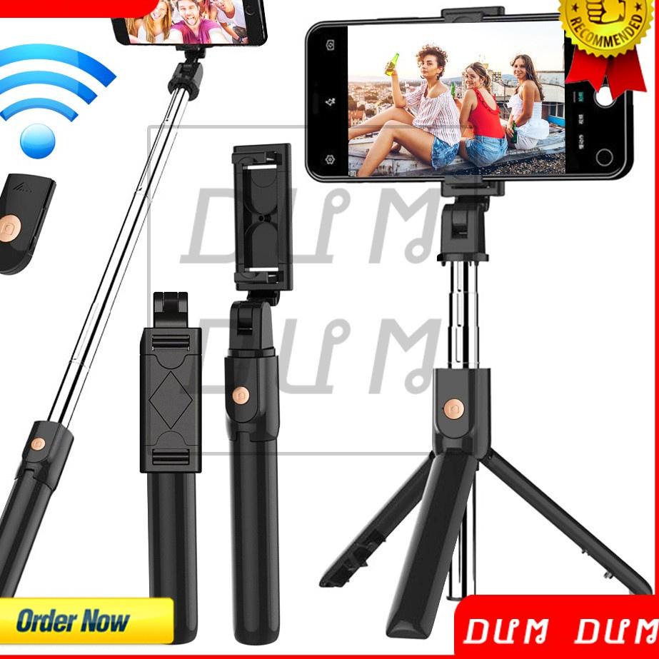 Jual SELFIE STICK K07 TRIPOD TONGSIS HP 2IN1 REMOTE BLUETOOTH SHUTTER