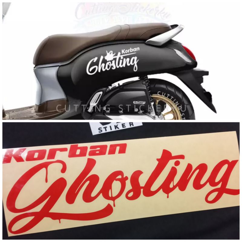 Jual STICKER KORBAN GHOSTING KIRI KANAN CUTTING STICKER CUTTING MOTOR