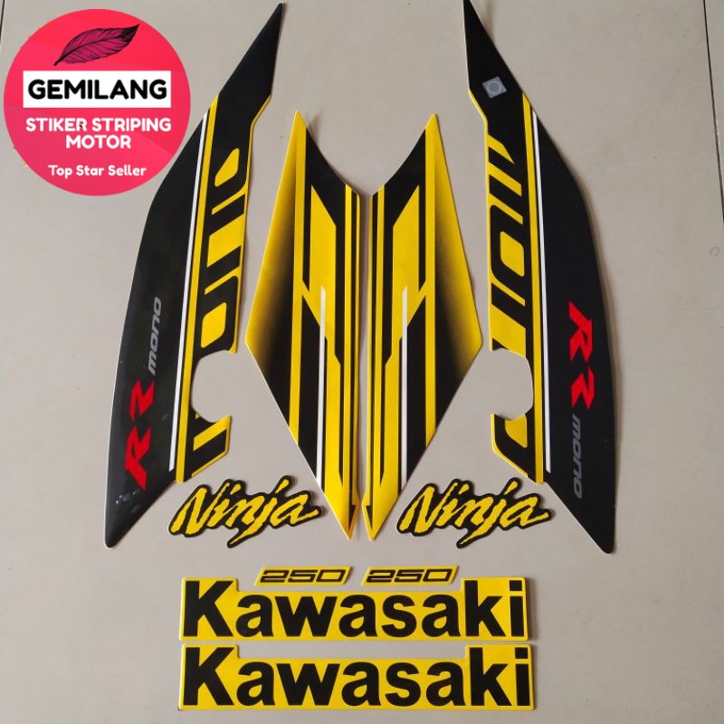 Jual Striping Decal Polet Sticker Kawasaki ninja rr 250 mono 2016 body