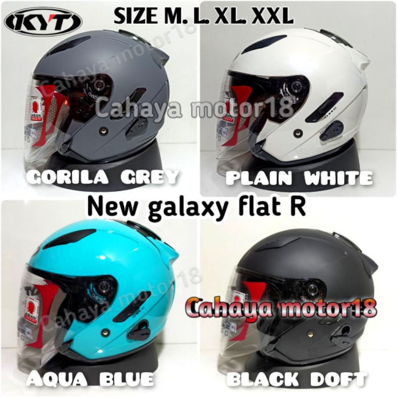 Jual HELM KYT GALAXY FLAT R SOLIDKYT GALAXI HALF FACE Shopee Indonesia
