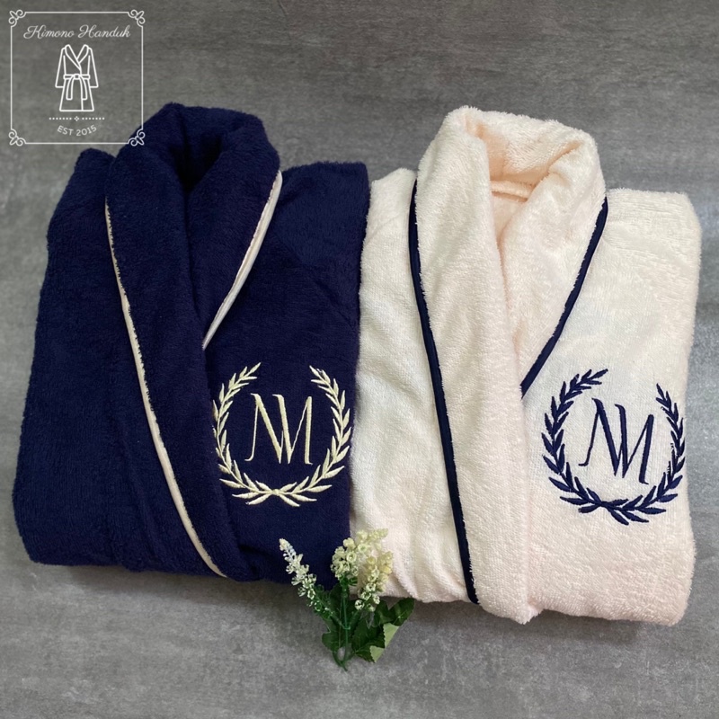 Jual Kimono Handuk / Bathrobe Couple (+Bordir Depan) Shopee Indonesia