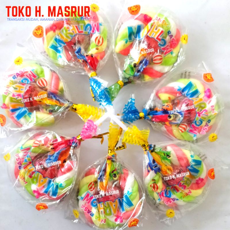 Jual Permen Marshmallow Lollipop 10gr Permen Cookie Lollipop Shopee