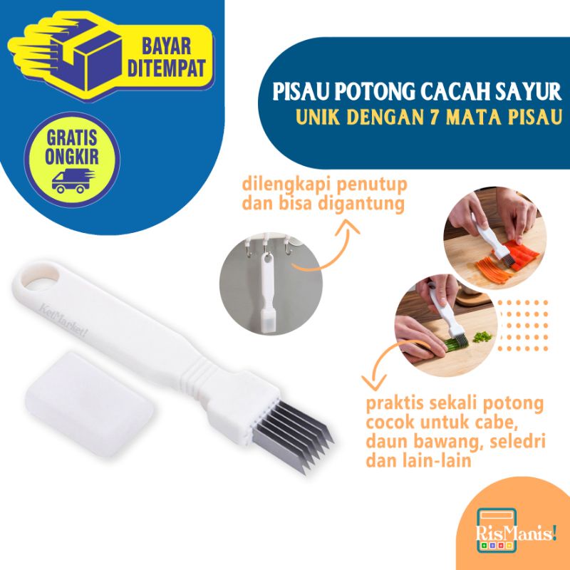 Jual VEGETABLES SHREDDER KNIFE Alat Potong Sayur 7 Mata Pisau