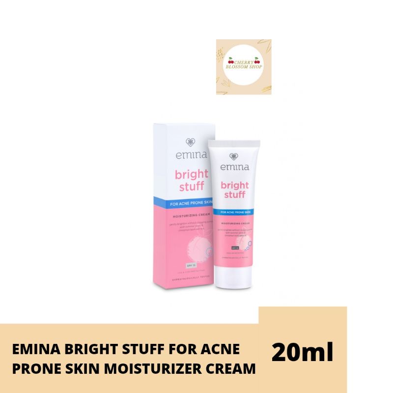 Jual EMINA BRIGHT STUFF FOR ACNE PRONE SKIN MOISTURIZER CREAM 20ML