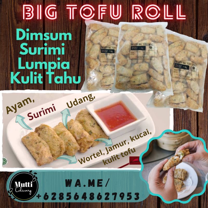 Jual Dimsum Premium Lumpia Ayam Udang Kulit Tahu Jepang Frozen Tofu