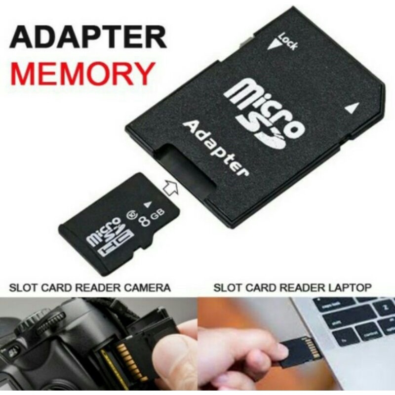 Jual ADAPTER MEMORY MICRO SD CARD KAMERA SLOT CARD READER LAPTOP