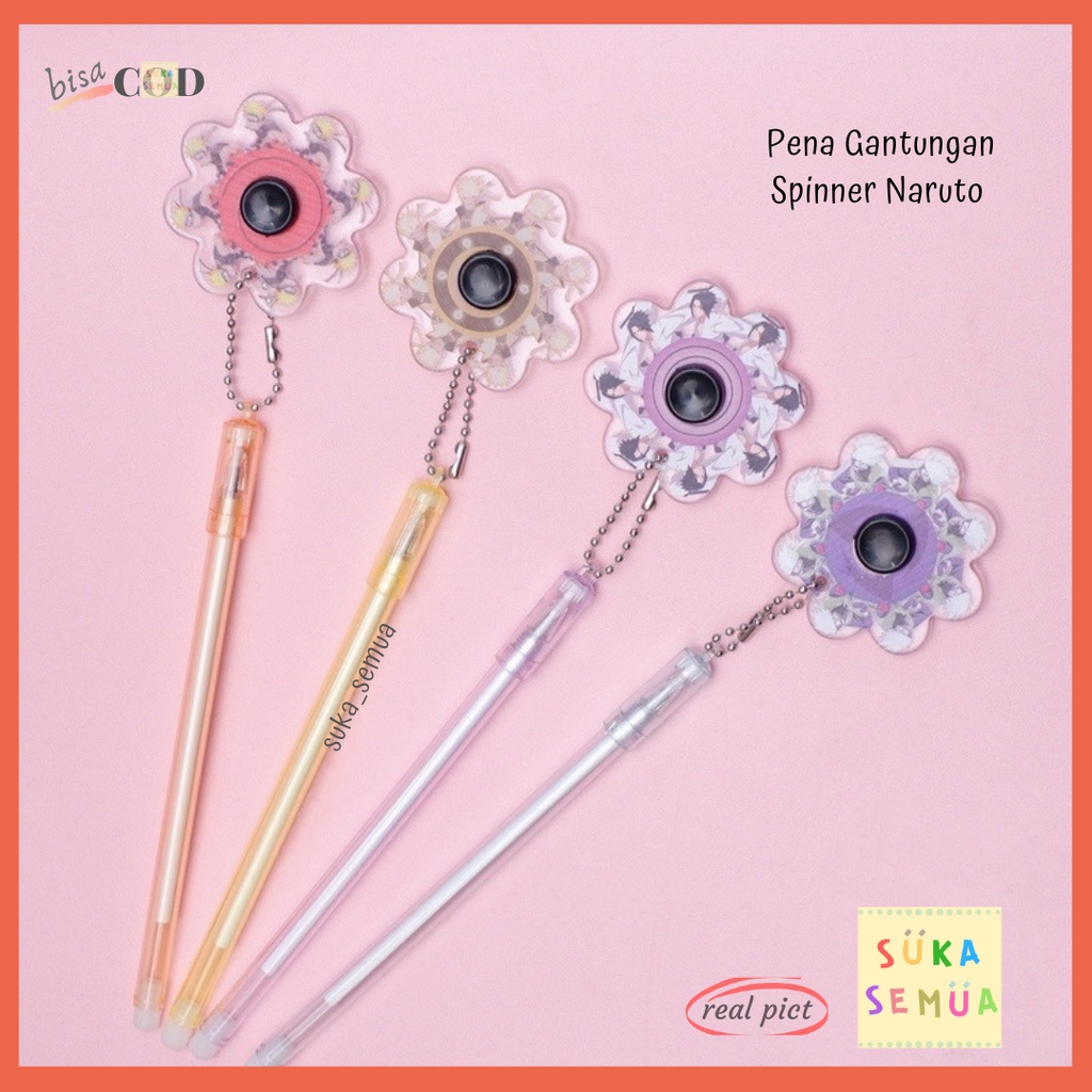 Jual Pulpen Gantungan Spinner Naruto & Pokemon ( Kakashi Sasuke Itachi