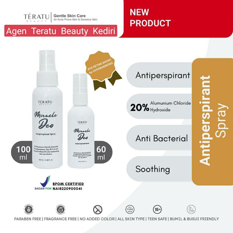 Jual Teratu Beauty Miracle Deo Antiperspirant Spray 20 Aluminium