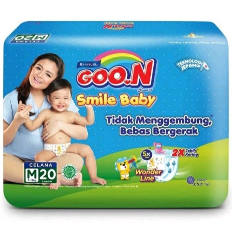 Jual Popok/Diapers/Pampers Goon M20 Goon ukuran M isi 20 Shopee