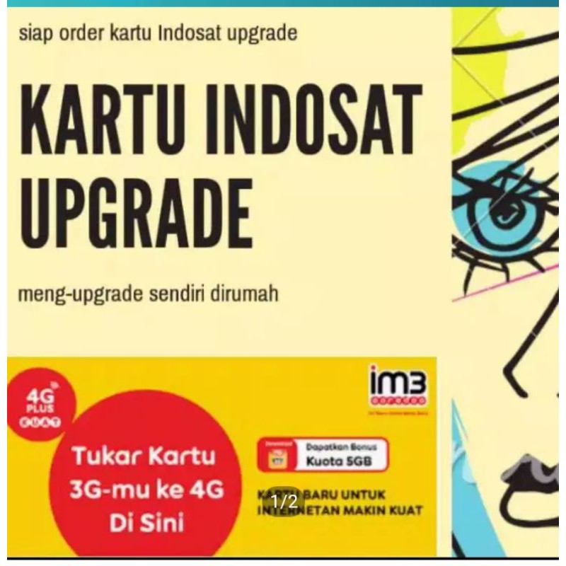 Jual kartu upgrade indosat (IM3/mentari) jaringan 3G menjadi 4G Shopee Indonesia