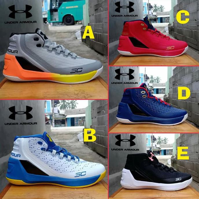 Jual Star Sepatu Basket Pria Under Armor Estilo Calidad Sc03 Putih