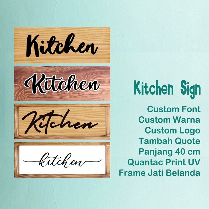 Jual Kitchen Sign Dekorasi Dinding Lettering Tulisan Kayu My