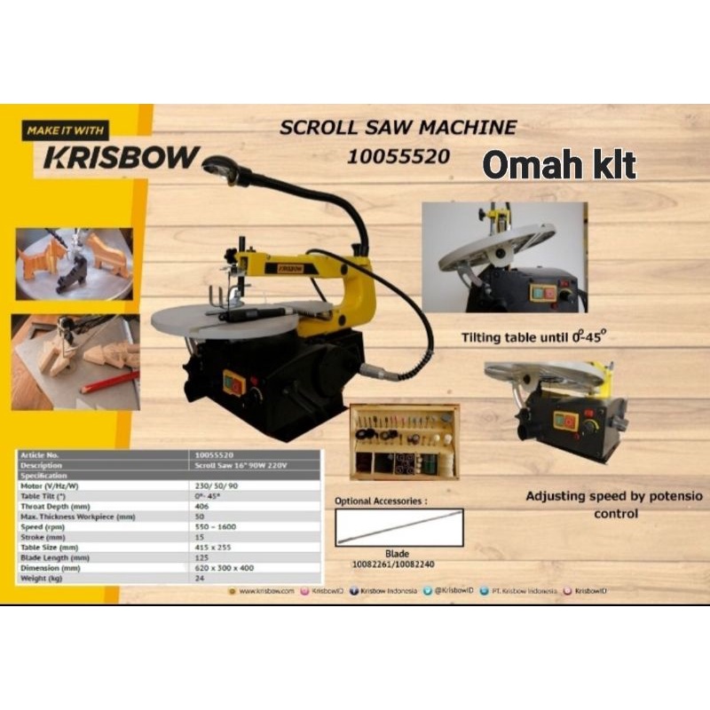 Jual Gergaji scoll krisbow scroll saw original krisbow Shopee Indonesia