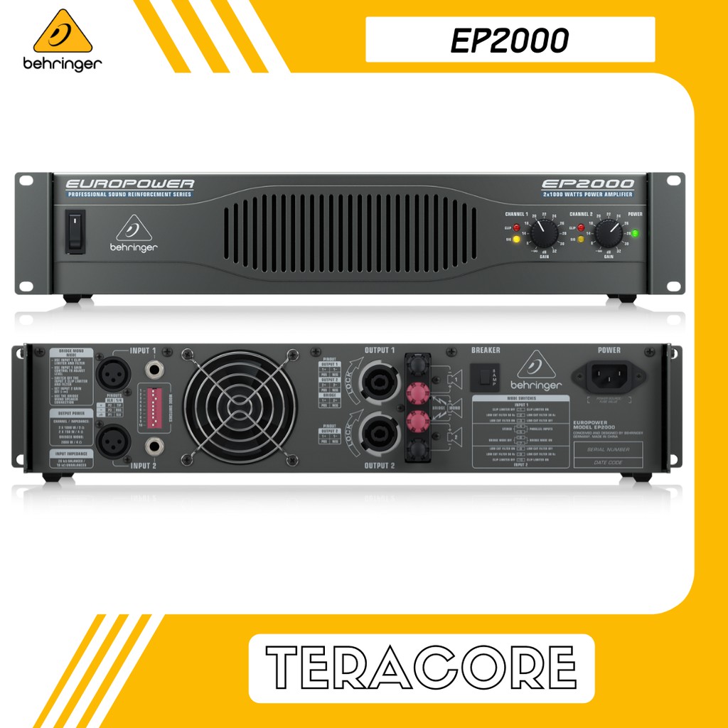 Jual Behringer EP2000 EP2000 EP 2000Watt Stereo Power Amplifier 2