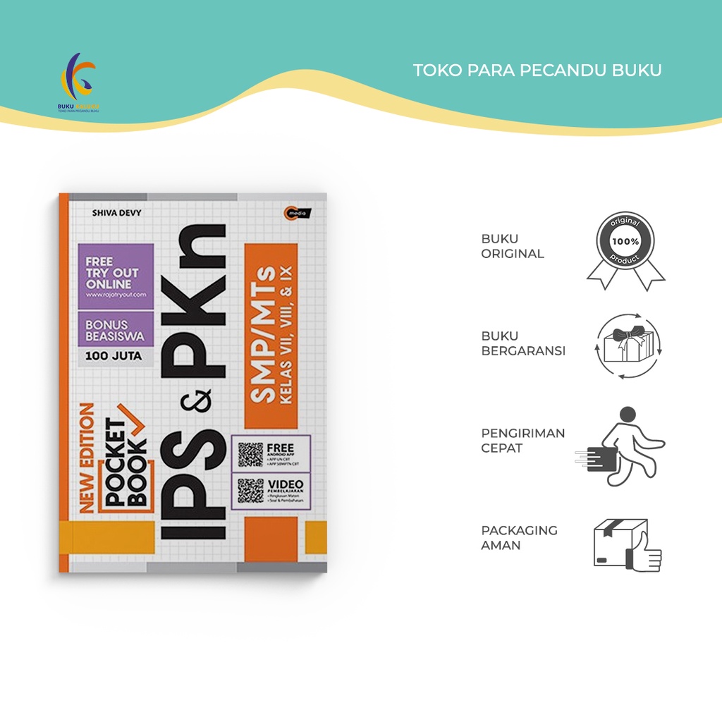Jual Buku Pendidikan New Edition Pocket Book IPS & PKN SMP/MTS Kelas