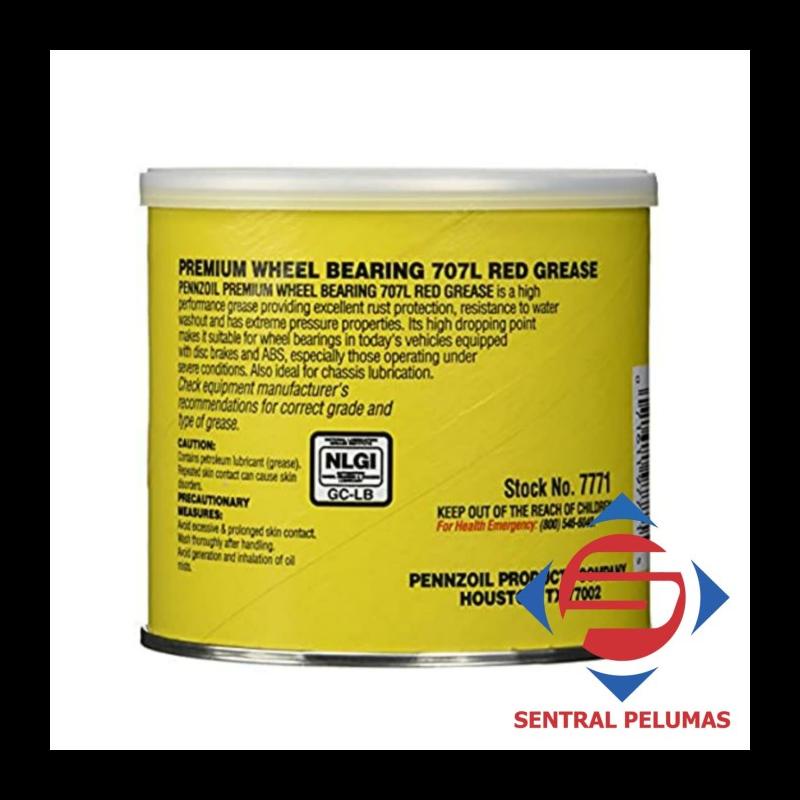 Jual Terbaru! Pennzoil 7771 707L Premium Wheel Bearing Red Grease (1Lb