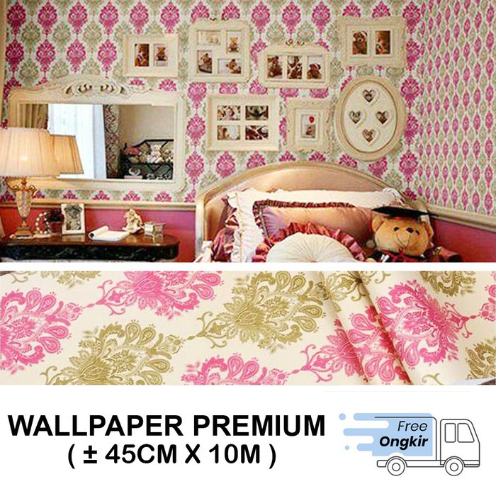 Jual Wallpaper Dinding Sticker Dinding Kamar Motif Batik Elegant 10m x