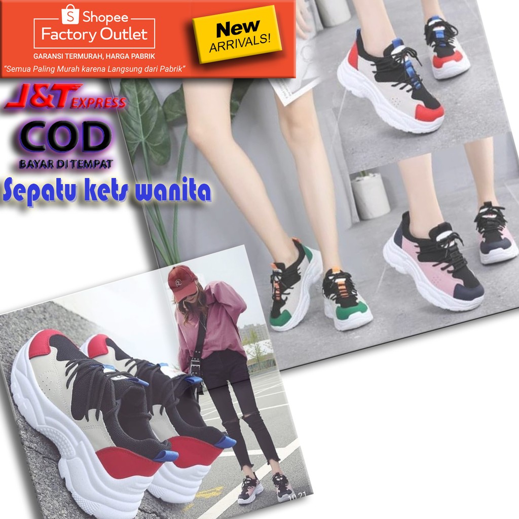 Jual AKC00SW301A Sepatu sneakers wanita import korea ori empuk dan
