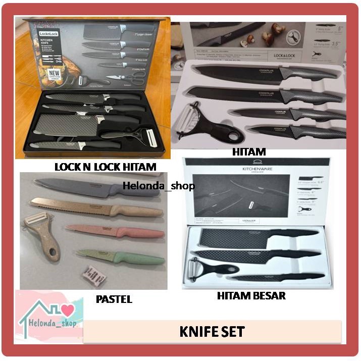 Jual 74. Knife set LOCK N LOCK, Pisau lock n lock Shopee Indonesia