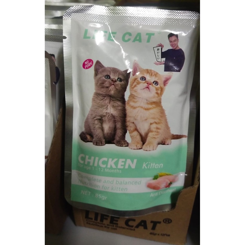 Jual wet food life cat makanan basah kucing pouch life cat 1 pcs all