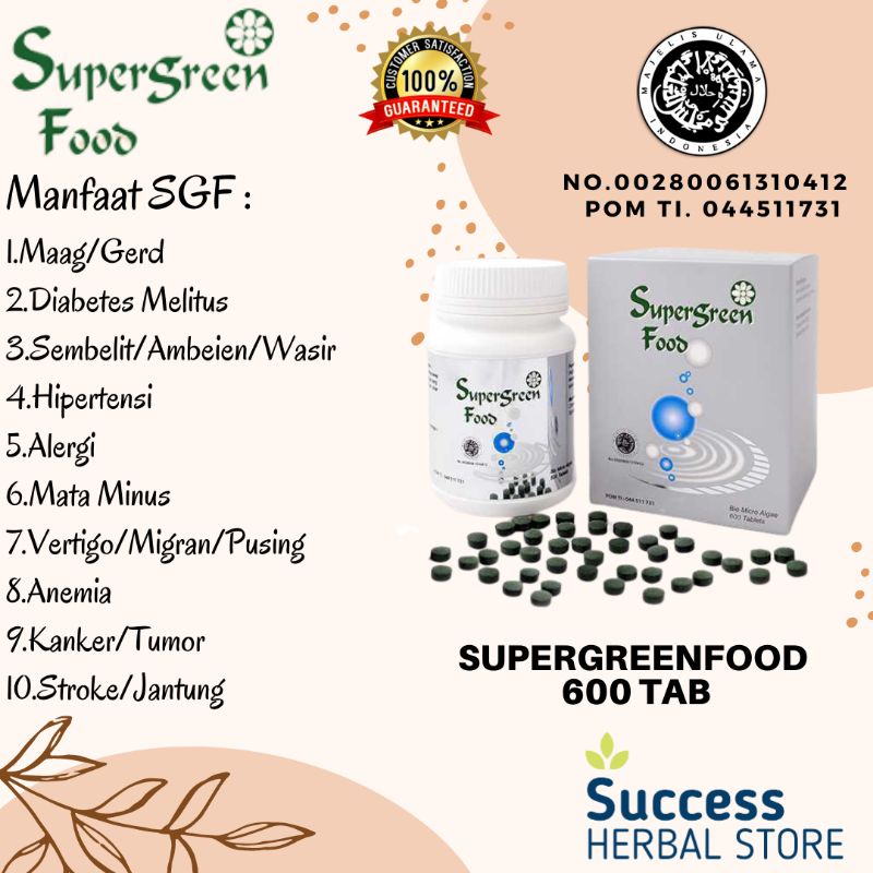 Jual Supergreenfood SGF 600 Tablet Multivitamin Vitamin Atasi Sakit