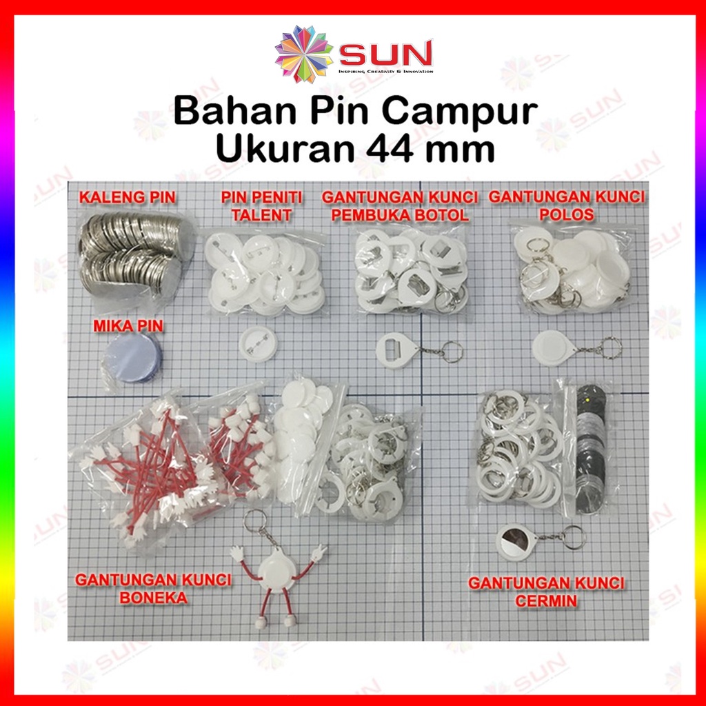 Jual Bahan Pin Paket Campur 44 mm isi 100 set Shopee Indonesia