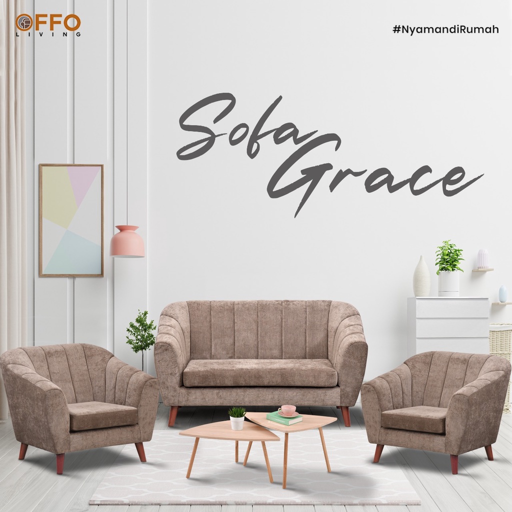 Jual Offo Living Sofa Tamu Grace VIine dengan Desain Scandinavian