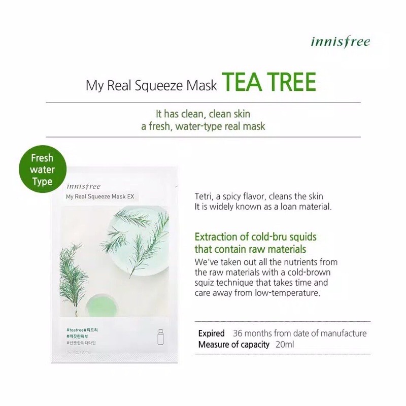Jual [SUPER BRAND SALES] INNISFREE Masker Wajah Muka My Real Squeeze