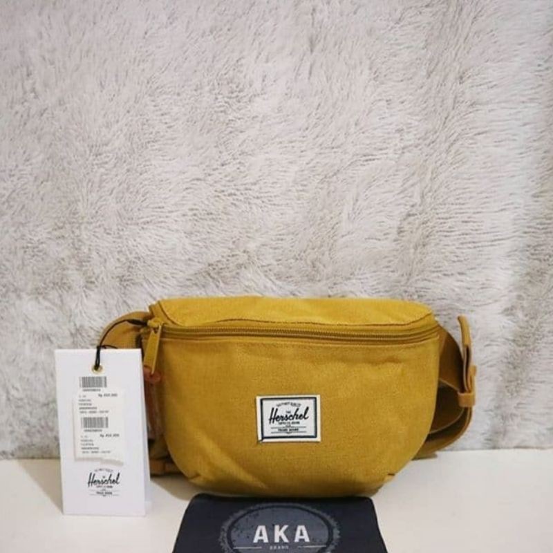Jual Tas Herschel Fourteen Hip Pack Arrowwood Crosshatch Yellow Sling