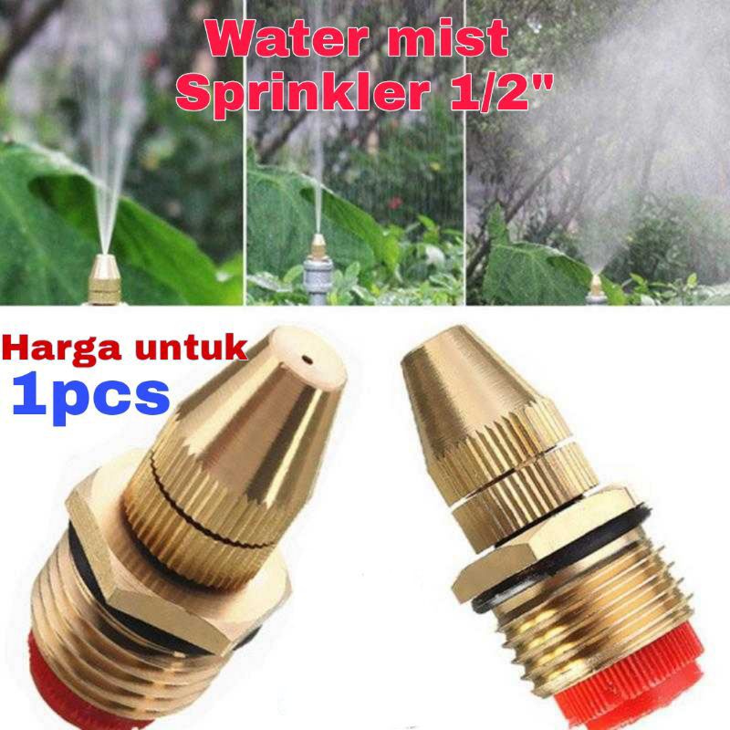 Jual Nozzle Spray Water Mist Springkler Spray Nozzle Brass 1/2" Irigasi