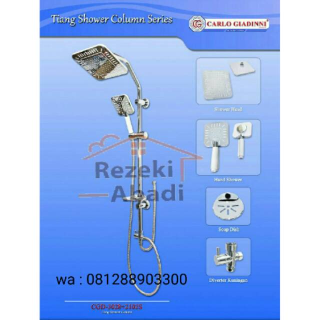 Jual Shower Tiang Set model Minimalis / RUCHETTI / Wall Shower / Handshower Shopee Indonesia