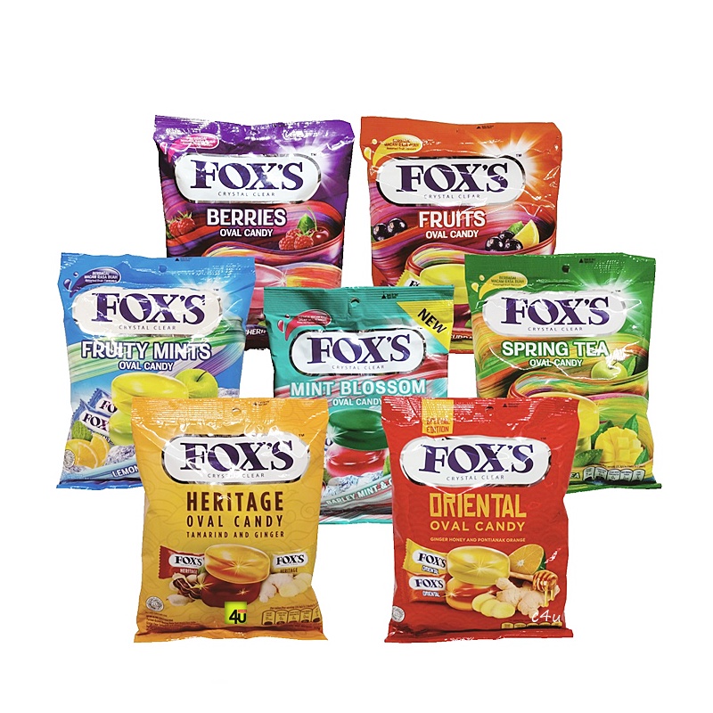 Jual FOX'S Crystal OVAL Candy 125 gr Shopee Indonesia