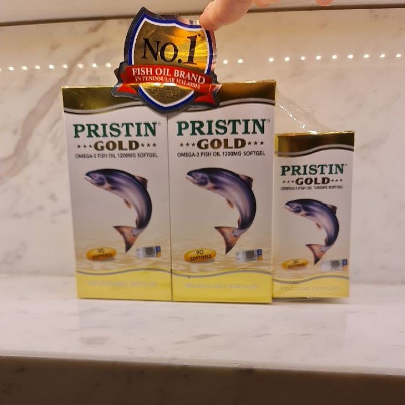 Jual Pristin gold Omega 3 fish oil isi 90+90+30 softgels Shopee Indonesia
