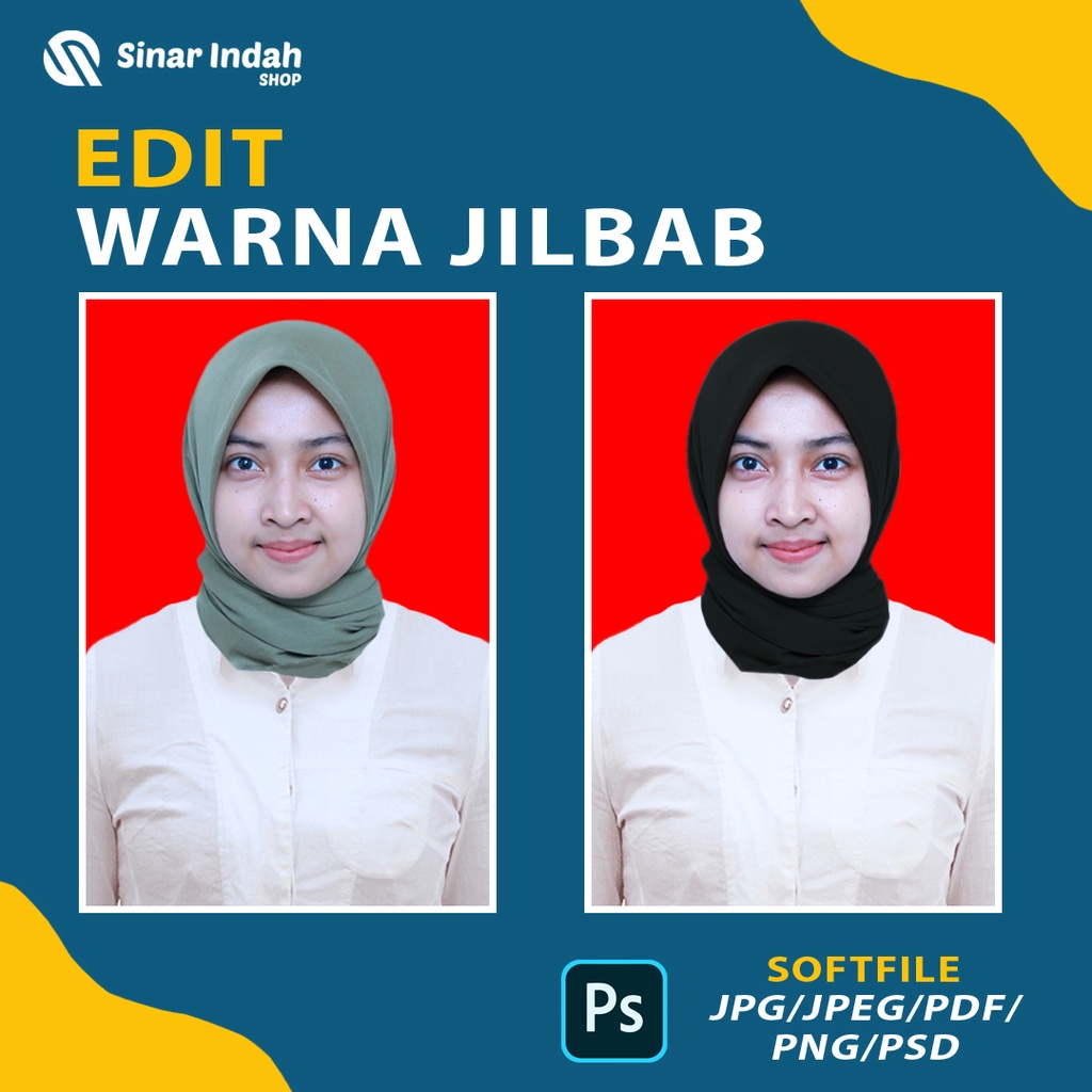 Jual Edit warna hijab pas foto/edit warna jilbab Shopee Indonesia