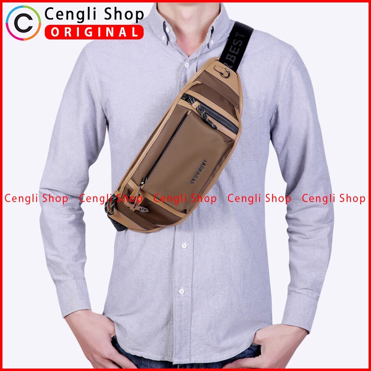 Jual TAS SELEMPANG PINGGANG EVERBEST SLING WAIST BAG PRIA TERBARU