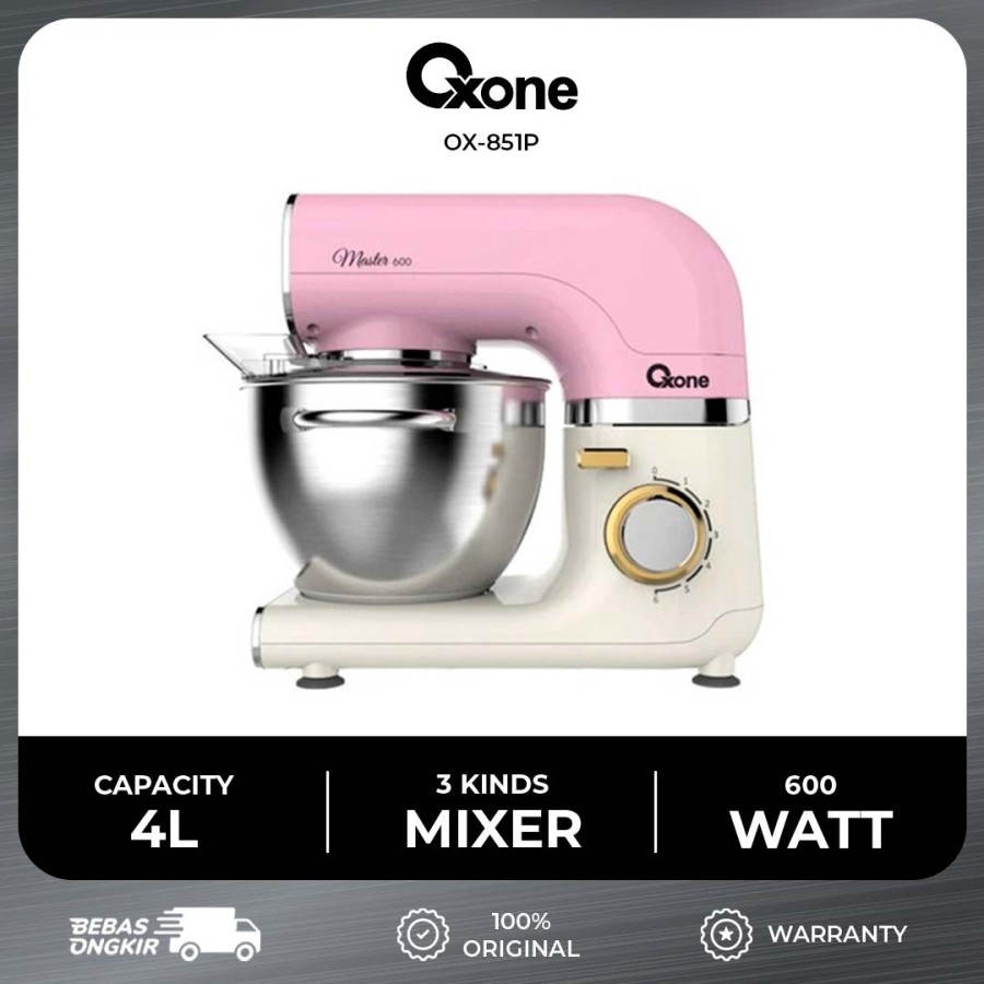 Jual Oxone OX851P OX851P SAKURA PINK Standing Mixer Master Series 4 L
