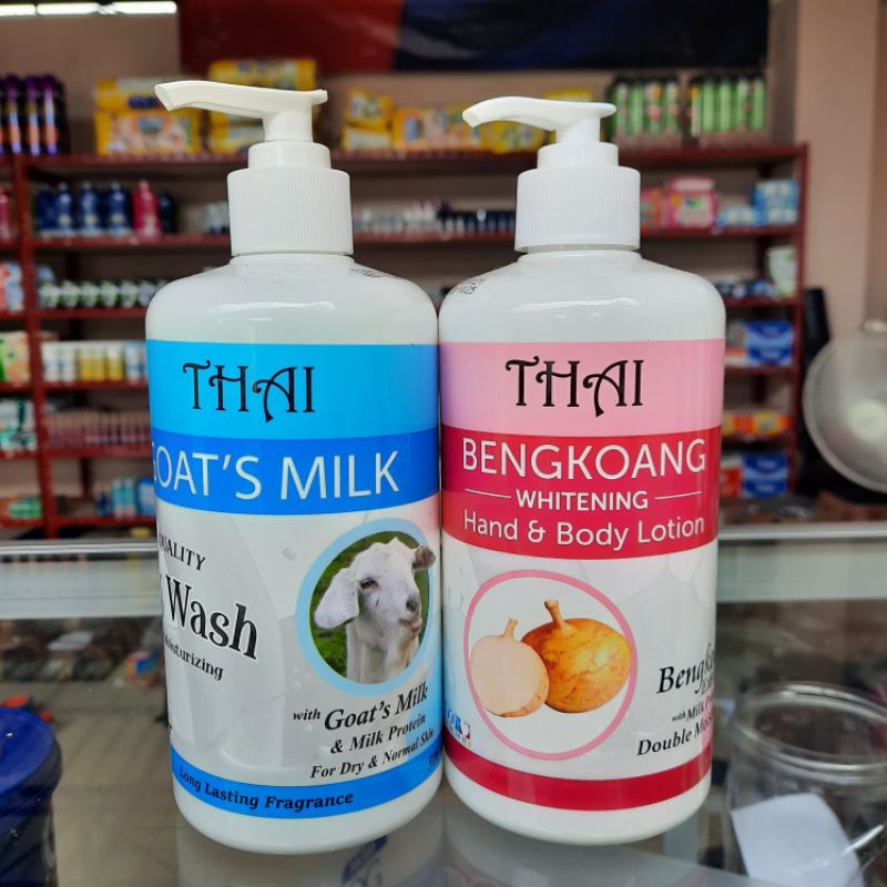 Jual Thai Goats Milk Body Wash & Lotion 500mL Shopee Indonesia