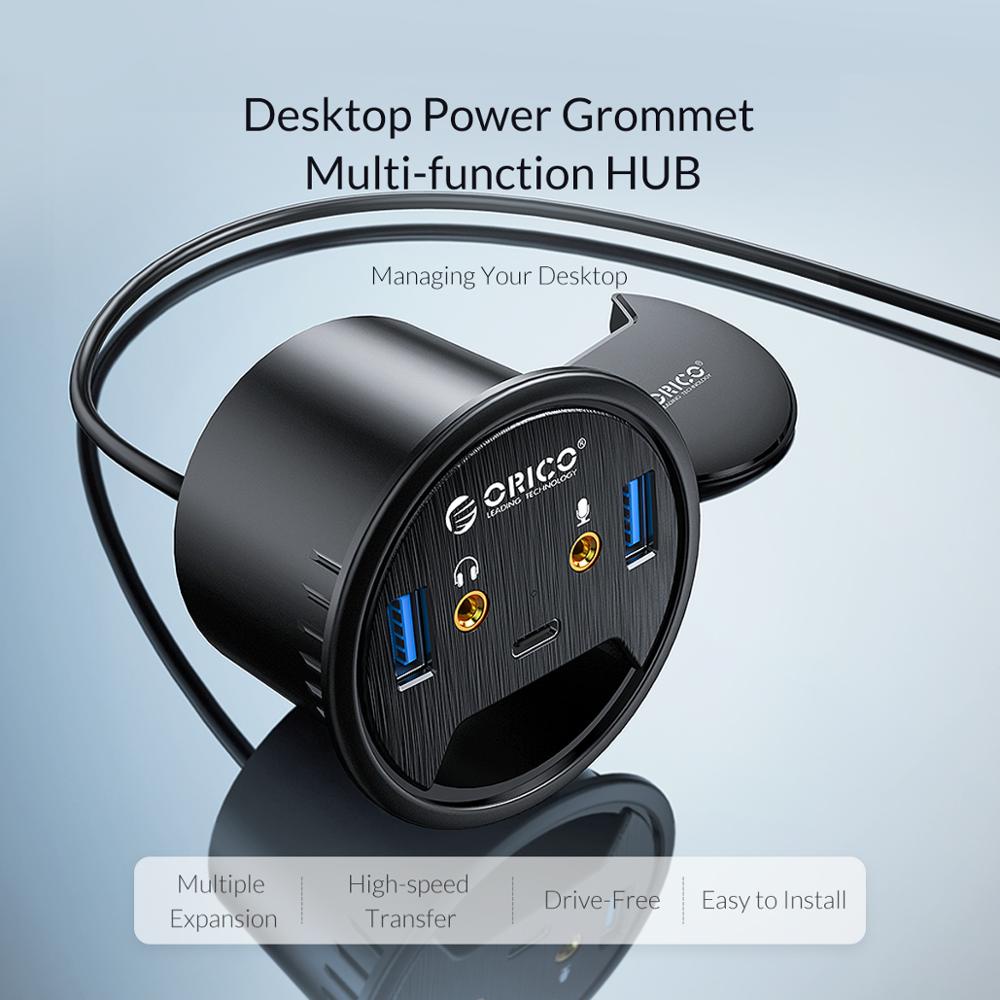 Jual ™ORICO Desktop Grommet USB 3.0 HUB With Headphone Microphone Port
