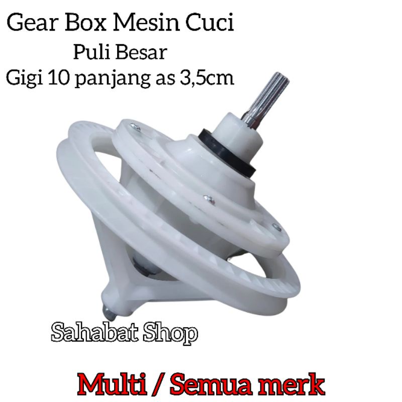 Jual GEAR BOX / GEARBOX MESIN CUCI MULTI UMUM MODEL AS GIGI 10 PULI