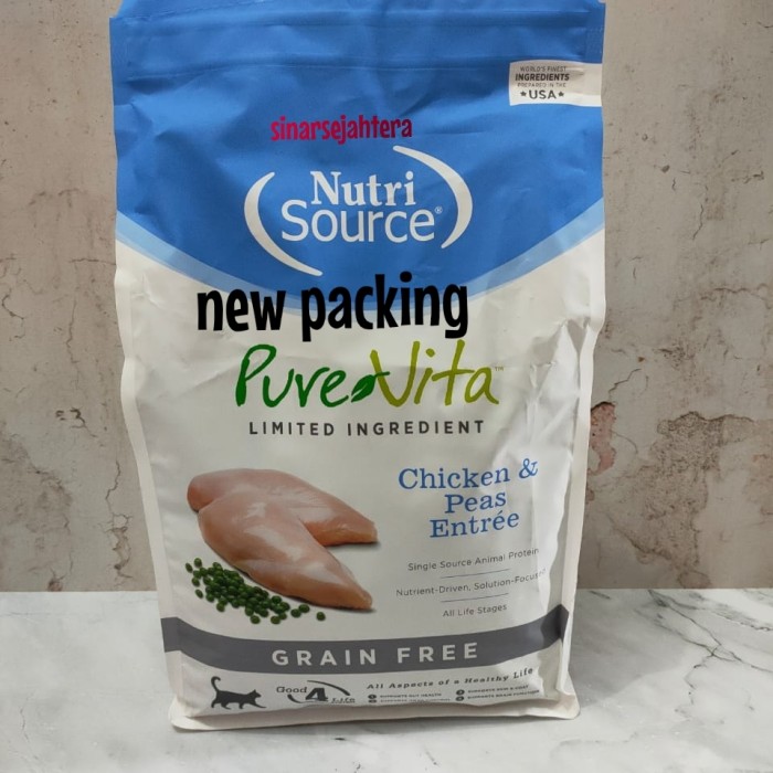 Jual TERBARU PureVita Chicken & Peas Dry Cat Food 3 kg Grain Free Pure