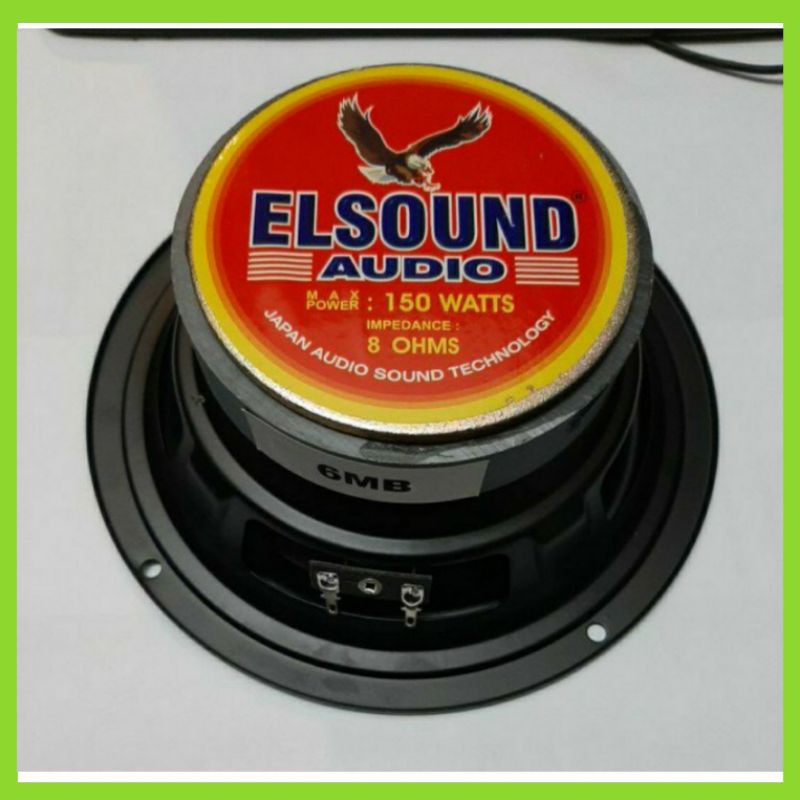 Jual SPEAKER 6 inch ELSOUND 150 WATT HITAM MAGNET BESAR ORIGINAL
